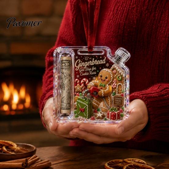 Feiertagsgeld-Geschenkhalter Weihnachts-Geld-Schmuckstück, Acryl für Bargeld, Einzigartiges Geschenk Lustige Weihnachtsbaum-Hänge Dekoration, Geschenke Party-Mitgebsel Karte