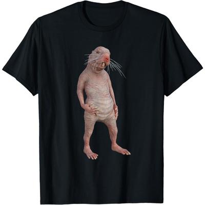 I Really Like Naked Moles, Okay? Funny Naked Mole Rat T-shirt Short Sleeve Crew Neck Loose Shirt Funny Funny Evil Clothing