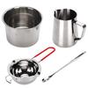 Edelstahl Kerzenherstellungs-Set mit verlängertem Löffelstiel für bequemes Wachs-Pressen und einfaches Schmelzen zur Kerzenherstellung,
