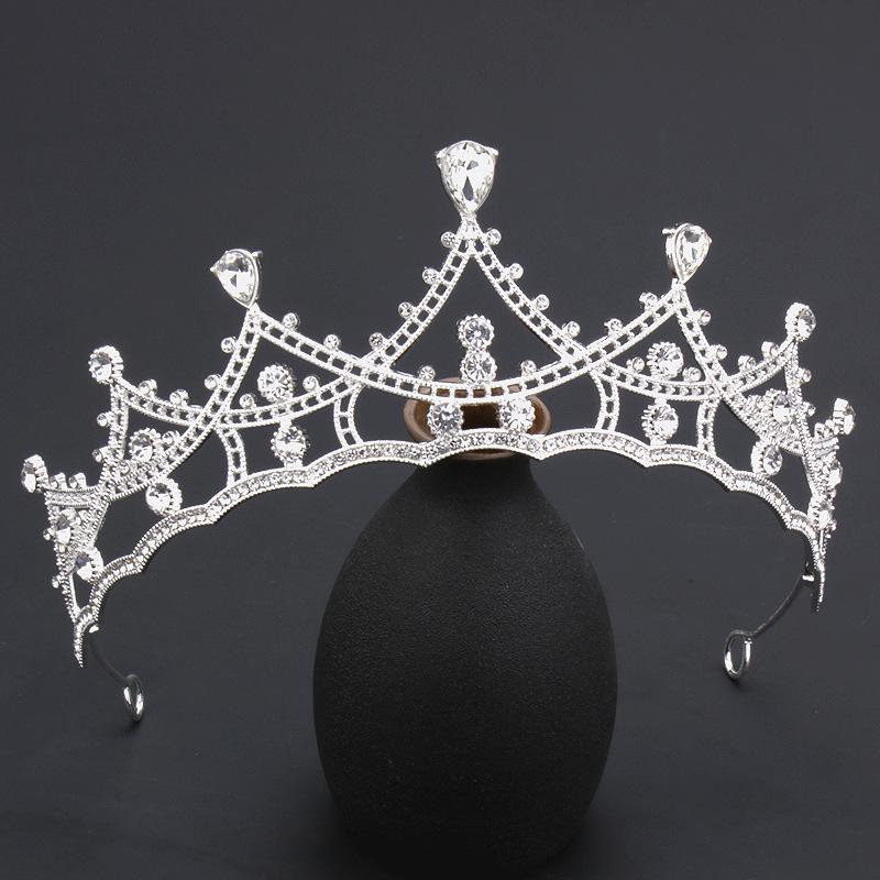 2023 Half-Circle Rhinestone Wedding Crown, Bridal & Birthday Headpiece