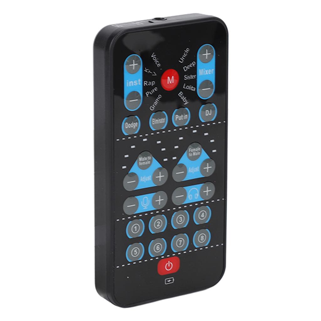 Mini Voice Changer 8 Sound Effects Support Multi Languages ​​Beautification Handheld Sound Card for
