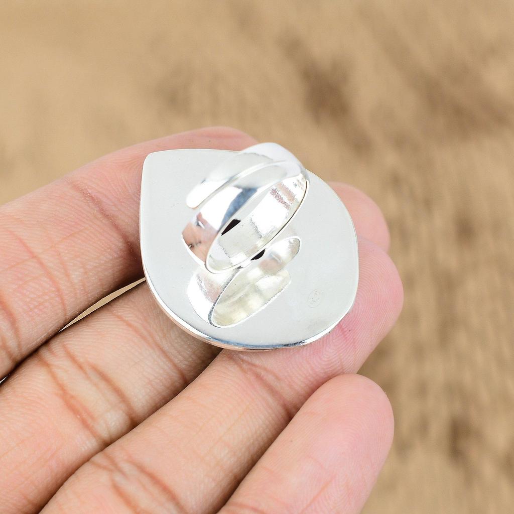 Mothers day Sale Oval Natural African Amethyst 925 Silver New Multi Stone Ring