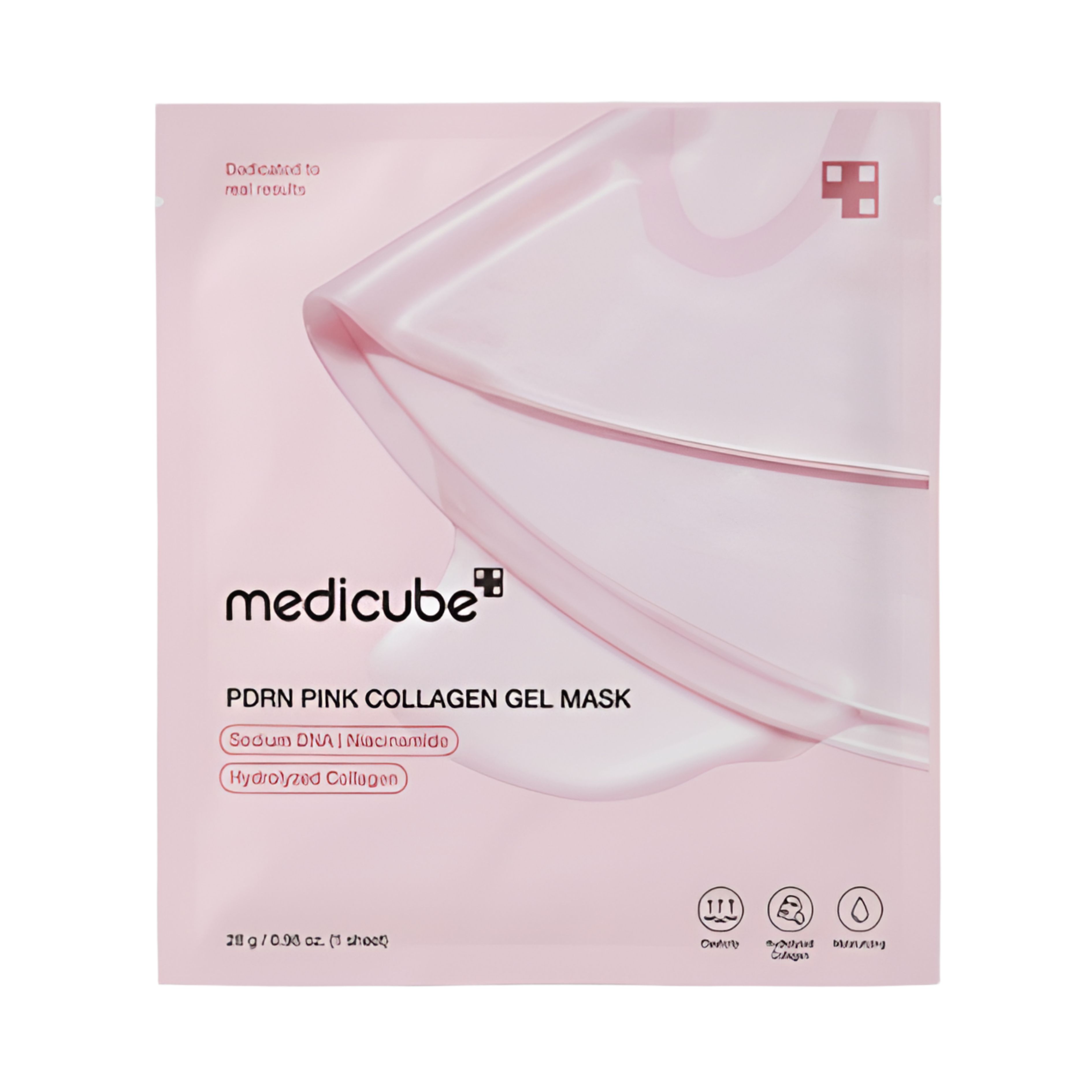 Medicube PDRN Pink Collagen Gel Mask Hydrating Firming Hydrogel Sheet Mask 1pc
