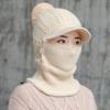 Warm Thickened Women's Hat Windproof Fleece Lined Winter Knit Hat Ear Protection Balaclava Cap Winter