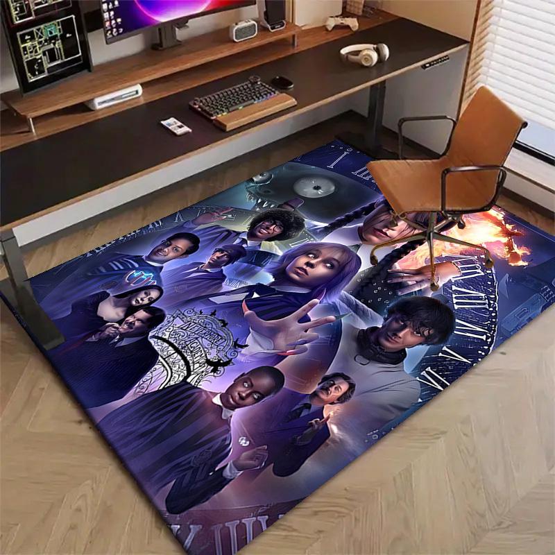1pc Addams Family Wednesday4 Design Printed Area Rug Carpet for Bedroom Living Room Home Decor Rugs Mat Non Slip Mat Rug for Bedside