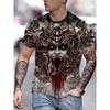 Mechanischer Mann 3D-gedrucktes T-Shirt mit hellem Rundkragen