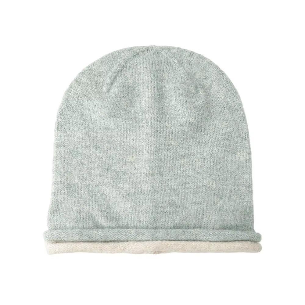 Double-sided Knitted Stacked Hat Streetwear Brimless Beanie Cap Pullover Cap Women Girls