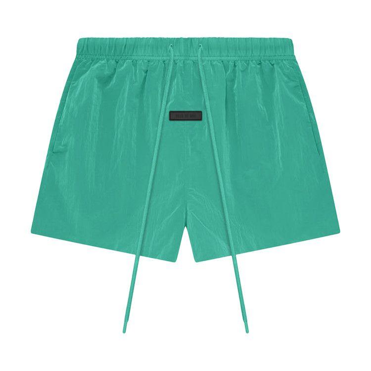 Men's Fear of God Essentials Crinkle Nylon Running Short 'Mint Leaf'