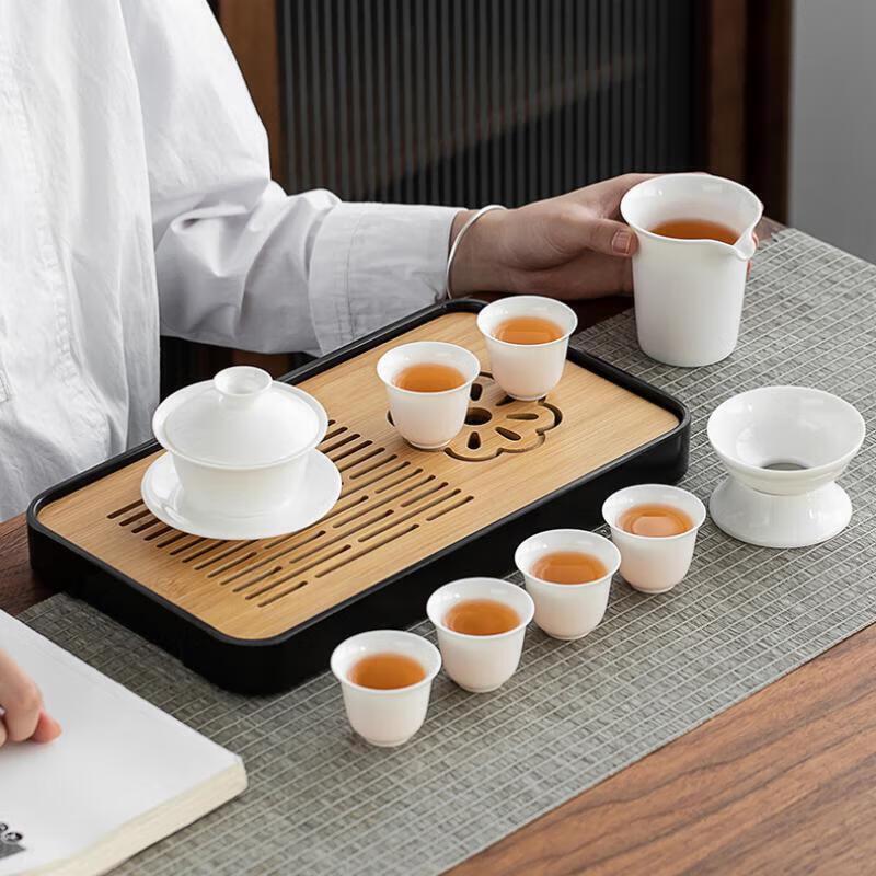 White Porcelain Portable Kung Fu Tea Set