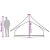 Family Tent with Roof Green and White 315 X 286 X 200 Cm