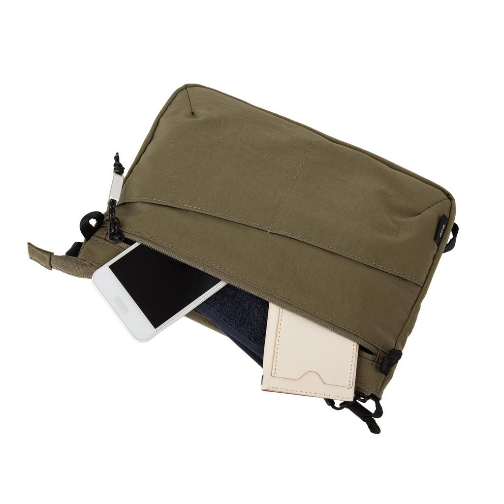 Ace Gene Men's Khaki Falterite Shoulder Bag (17891), Water-Repellent, Lightweight, and Sacoche Design