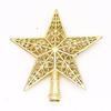 20cm Electroplated 3D Christmas Tree Topper - Five-pointed Star