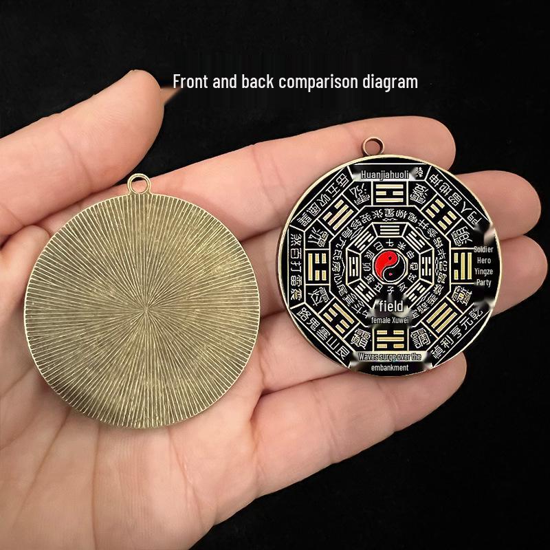 Runder Glücksbringer Buddha Bild Anhänger für Männer und Frauen, 4cm Reisesouvenir