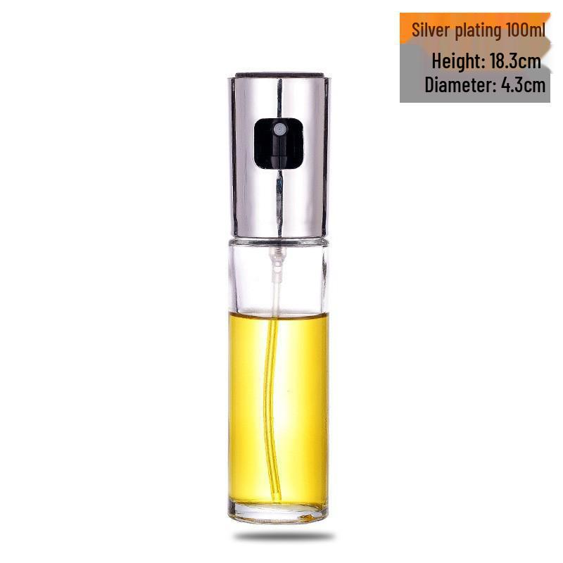 Press-Type Stainless Steel Olive Oil Spray Bottle for Kitchen & BBQ