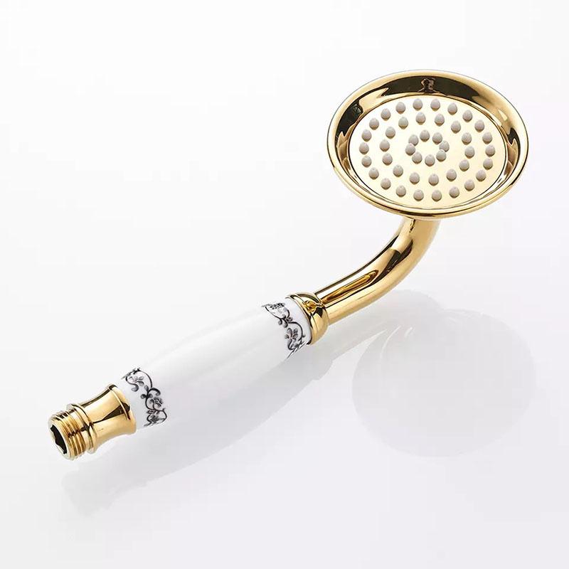 Doccetta Portatile da Bagno Oro/Antico/Cromo/Oro Rosa Supporto Doccetta Ceramica Bagno Rotonda Pioggia