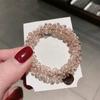 Elastici per capelli in cristallo Boho Elastici per capelli Scrunchies Corde per capelli con perle Perline Supporti per coda di cavallo Accessori per capelli per donne e ragazze