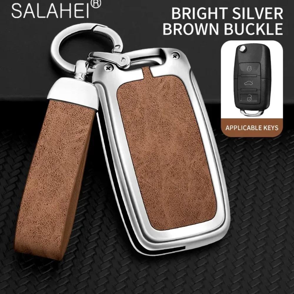 Liga de zinco capa chave do carro caso titular escudo para vw volkswagen polo tiguan passat b5 b6 b7 golf 4 5 6 mk6 jetta lavida acessórios