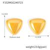 Qiong Yao Stainless Steel 18K Gold Electroplated Irregular Geometric 3D Stud Earrings