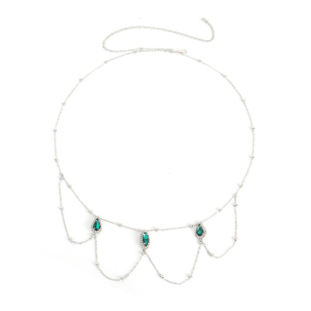 

Экзотическая цепочка на талию со стразами: Смелые, стильные пляжные украшения для женщин 77+20 cm / 30.3+7.8 in