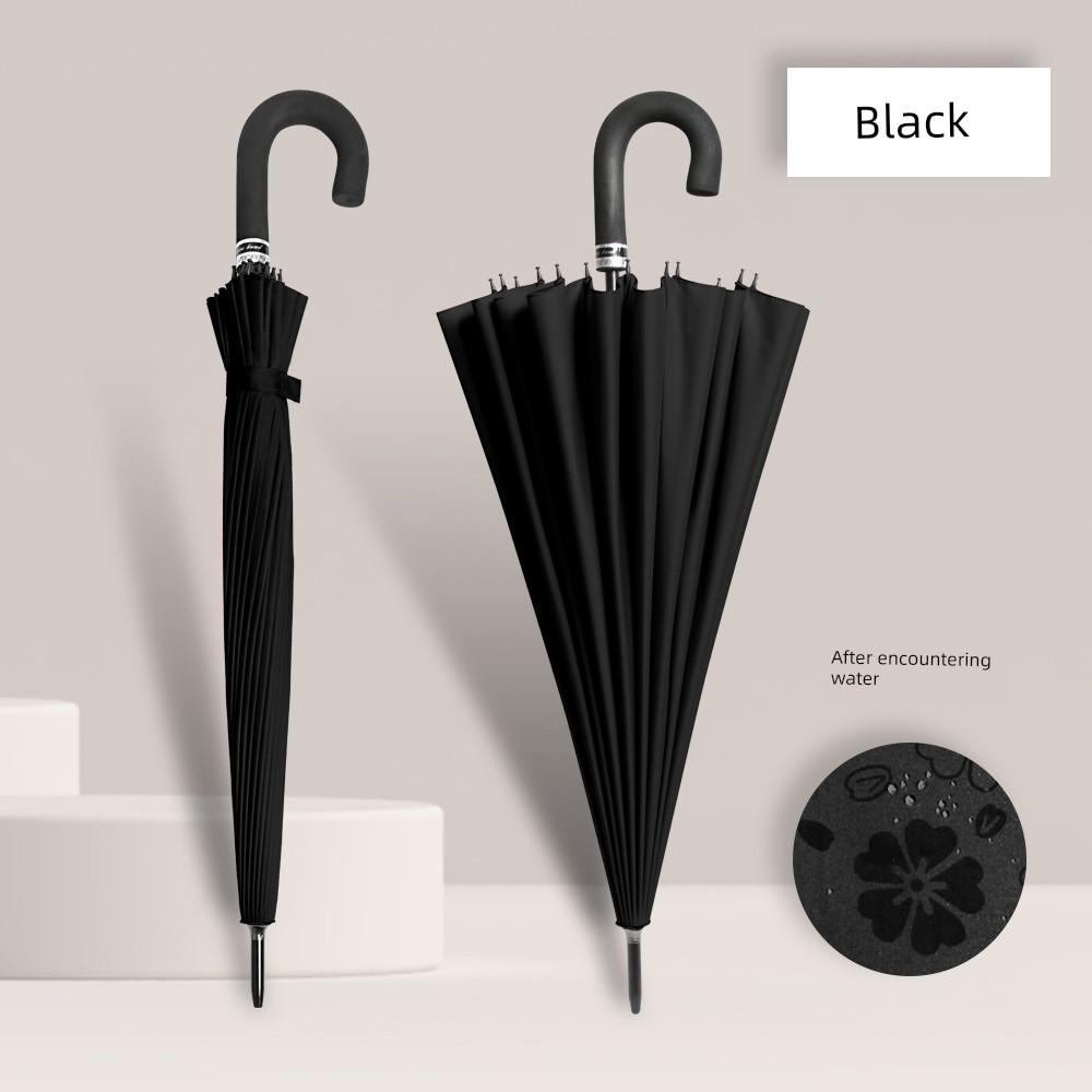 24 Bone Straight Handle Big Umbrella Water Blossom Umbrella Large Female Umbrella for Two Persons Long Handle Straight Umbrella Male Strong Rain