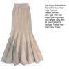 Fishtail Skirt Solid Color Elastic High Waist Knitting Skirt Solid Color Slimming