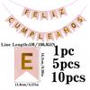 1PC/5PCS/10PCS 11.6cmX16.2cm Spanish Birthday Flag Party Banner Flower ForHome Room Happy Birthday Party Atmosphere Decorations