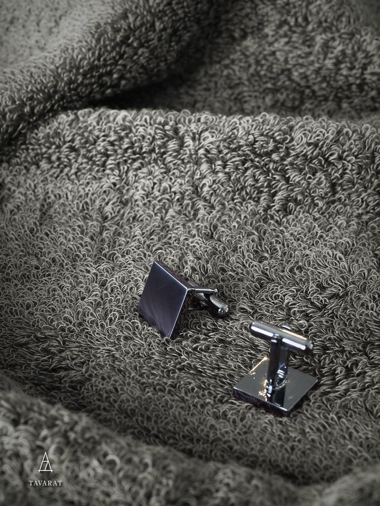 Tie Pin Cufflink Set Made In Japan Brass Tie Pin Cufflink [Tabarat] Men's (Silver)