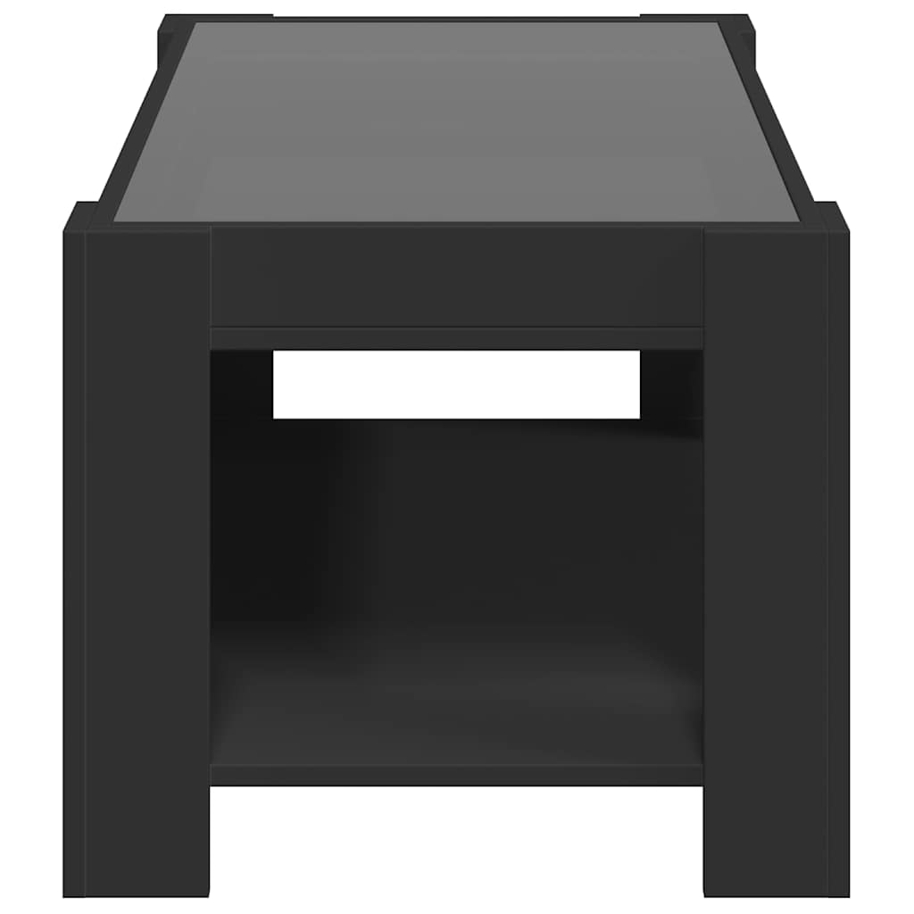 LED Coffee Table Black 93 x 53 x 45 cm Particleboard