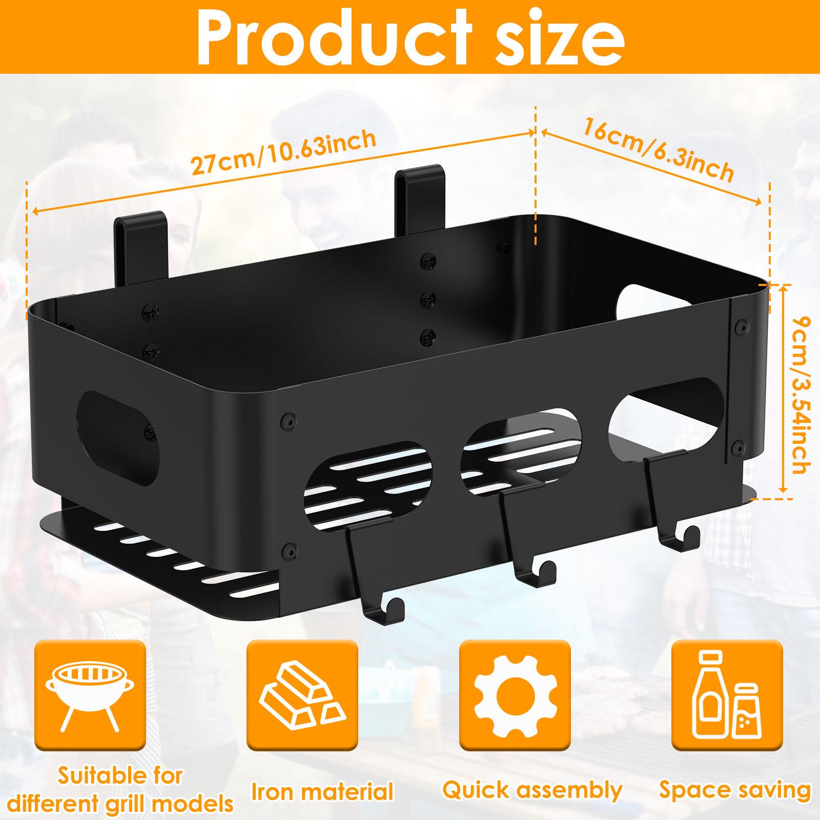 

Подвесная стойка для хранения специй, многофункциональная железная подставка для приправ для барбекю с крючками для гриля Traeger, полка для хранения аксессуаров, НОВАЯ
