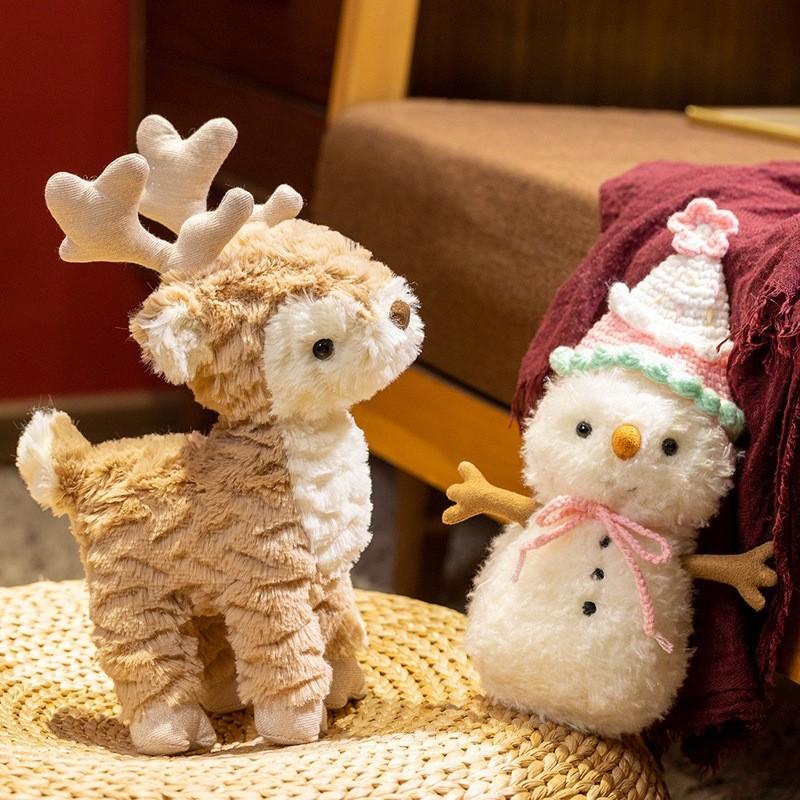Christmas Tree Snowman Elk Plush Toy Kids Gift Seasonal Decor For Children And Holiday Celebrations