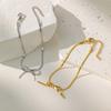 Stainless Steel Bowknot Bracelet for Women Vintage Gold Silver Color Snake Chain Bracelet Simple Fashion Jewelry Girls Gift