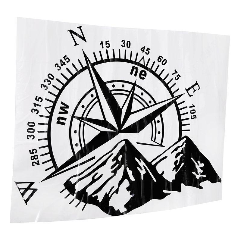 AA92-1Pcs Car Off-Road SUV Side Body Sticker Compass Mountain Decals Sticker For SUV Off-Road Jeep Waterproof Ford
