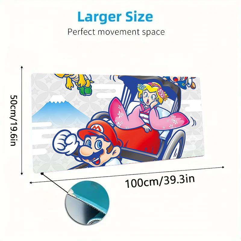 Super Mario2 Print  Cushion Non-slip Laptop Tablet Big Mousepad XXL Mat Mini PC Playmat With Lock edge