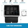 6-Piece Silicone Ice Cube Tray Set with Square and Round Molds