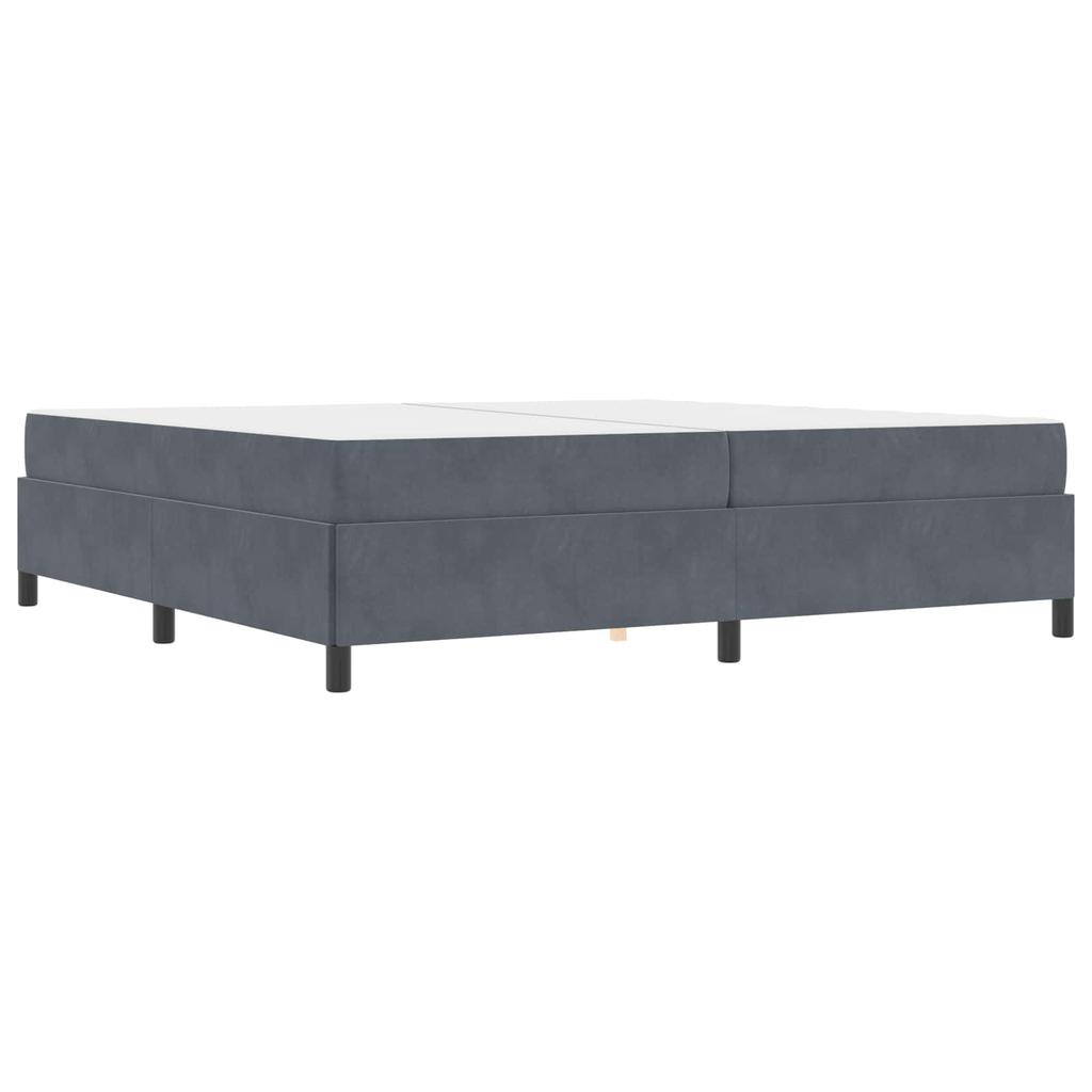 Bed Frame with Mattress Dark Gray 200 x 200 cm Fabric