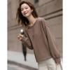 Demana Women's Cloud Cotton Round Neck Drawstring Sweatshirt