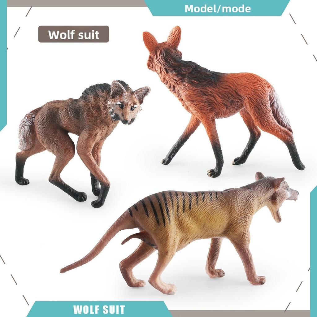Simulated Animal Wild Wolf Model Ornament For Desktop Decoration And Collecting
