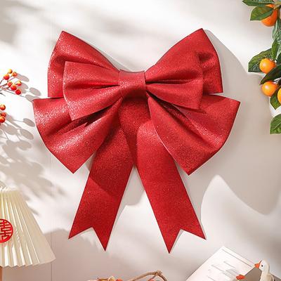 Ribbon Bowknot Romantic Glitter Powder Design Wedding Room Layout Wall Bowknot Decoration