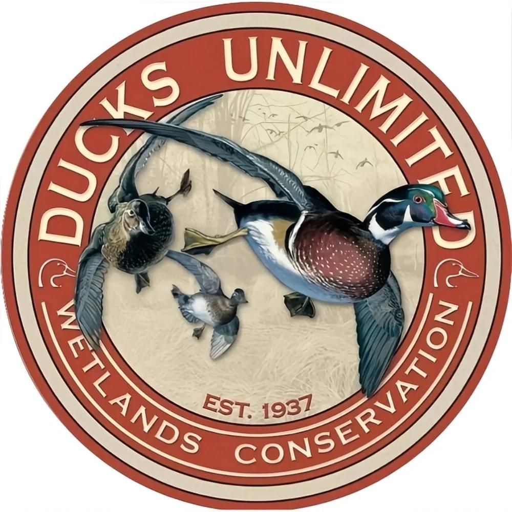 Ducks Unlimited Wetlands Conservation Aluminum Sign x Classic Wall Decor Versatile Home Art Nature Conservation Plaque