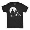 Mens Funny T Shirts Cat Middle Finger Shadow Puppet Show Sarcastic Graphic