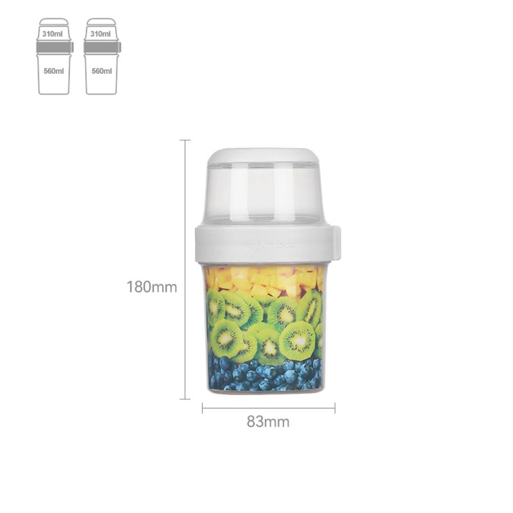 With Topping Yoghurt Pots Reusable Cereal Cup New Breakfast On The Go Cups  Office Workers