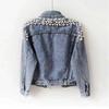Perlen-Denim-Mantel Damen Baumwolle Frühling Herbst Ropa Strickjacke Jeans Punk Gothic Bomberjacke Windbreaker Y2k Damenjacken Koreanisch