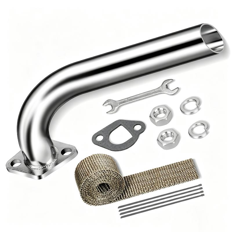 Long Lasting Exhaust Pipe Header Kit High Strength for 196 212 224cc GX160 GX200 Mini Bike Go Kart