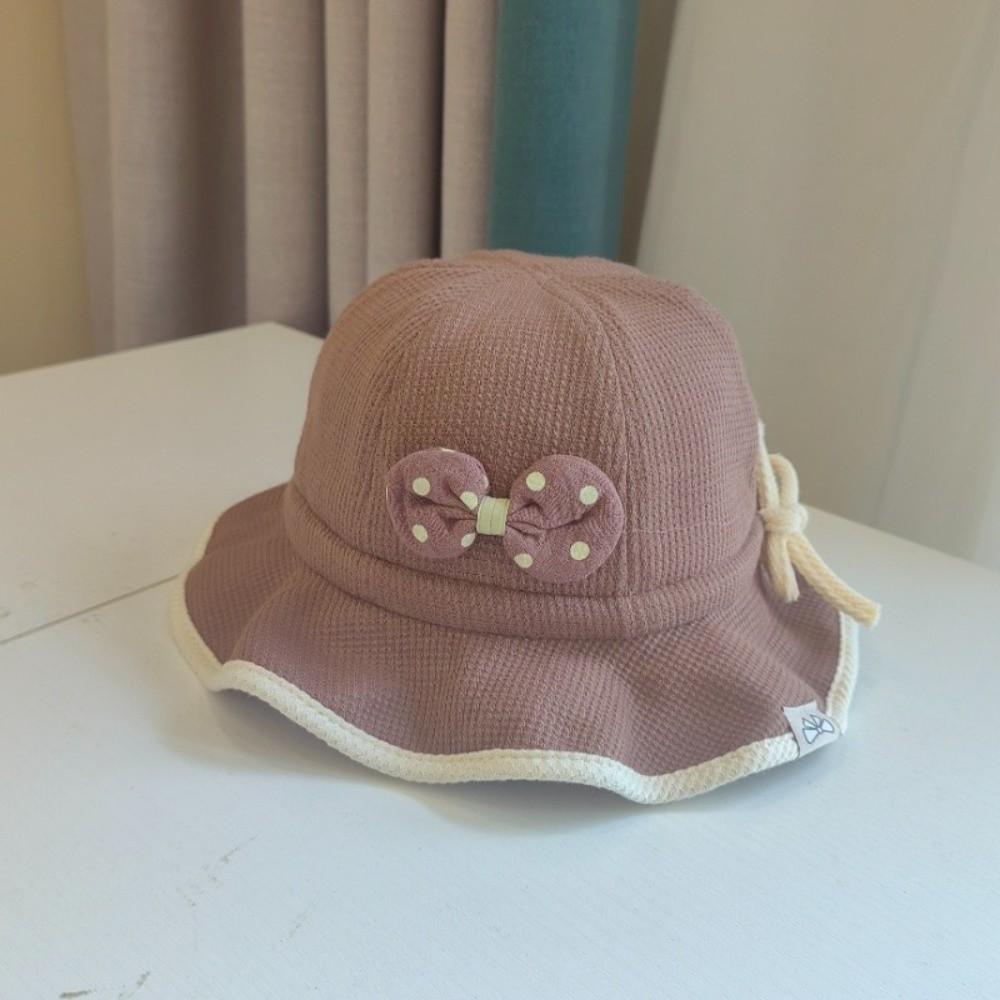 Ruffle Bows Fisherman Hat Breathable Baby Sun Visor Hat Fashion Baby Bucket Hat  Outdoor