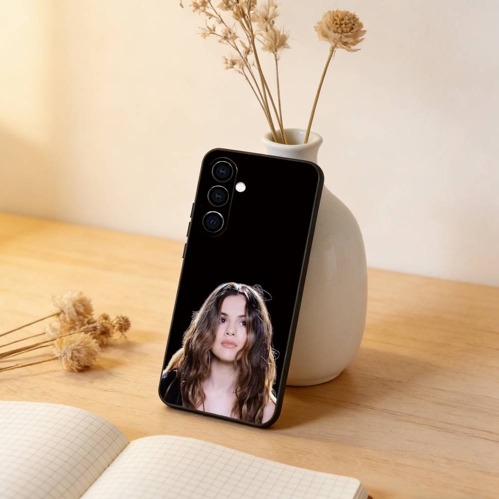 

S-Selena G-Gomez Singer Phone Case Black Silicone Soft For Samsung Galaxy A73,A72,A71,A70,A53,A52,A51 Samsung a71 5g