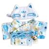 Japanese-style Outfit Set (yukata, Obi, and Fox Mask Set) for 10cm Plush Dolls - Blue. Perfect for Idol/fan Activities, Mascots, and K-pop Dolls.