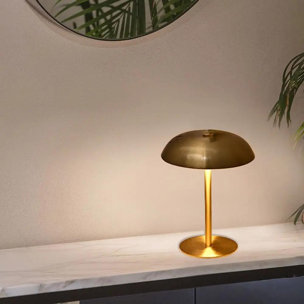 3-Color Lights Mushroom Table Lamp Touch Control Eye-Caring Light LED Desk Light Stepless Dimmable Portable