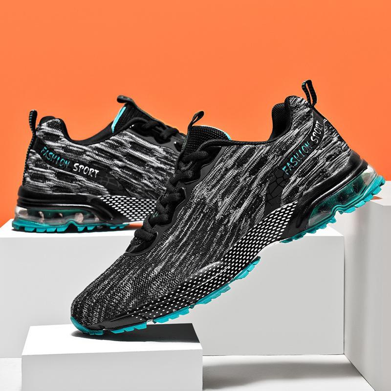 Large size men's shoes fly-woven mesh sneakers new shoes men's fashion casual air cushion shoes comfortable Mens