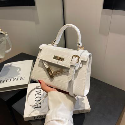 2026 New Kelly Bag Fashion Women's Handbag Versatile Oblique Span Bag Small Square Bag One Shoulder Handbag
