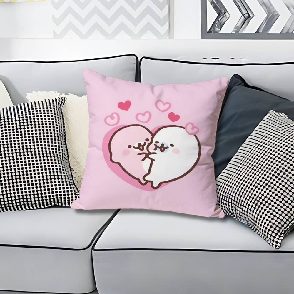 Cute MMamegoma Seal Various Sizes Square Pillow Case For Car Home Bedchamber Decor Custom Valentine gift